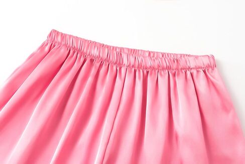 CYCHELRY Big Girls Satin Pajamas Summer Short Sleeve Button Down Silky Nighty PJS 2PCS Sleepwear Set Size 8-16 in Saudi Arabia