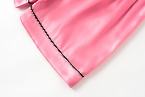 CYCHELRY Big Girls Satin Pajamas Summer Short Sleeve Button Down Silky Nighty PJS 2PCS Sleepwear Set Size 8-16 in Saudi Arabia