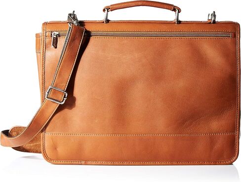 Two-Section Expandable Laptop Portfolio, Chocolate, One Size in Saudi Arabia