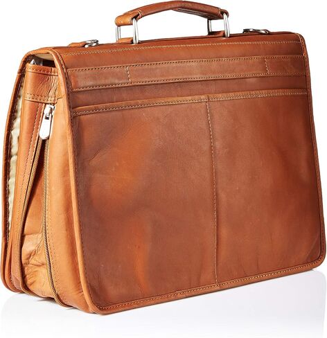 Two-Section Expandable Laptop Portfolio, Chocolate, One Size in Saudi Arabia