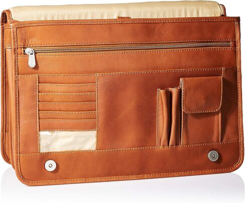 Two-Section Expandable Laptop Portfolio, Chocolate, One Size in Saudi Arabia