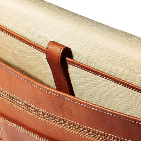 Two-Section Expandable Laptop Portfolio, Chocolate, One Size in Saudi Arabia