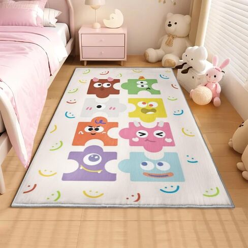 5x7ft Kids Town Road Play Rug - Non-Slip Acrylic Carpet with Interactive City Map Design, Educational Toy Vehicle Mat for Kids, Bedroom Playroom Nursery Gift. in Saudi Arabia