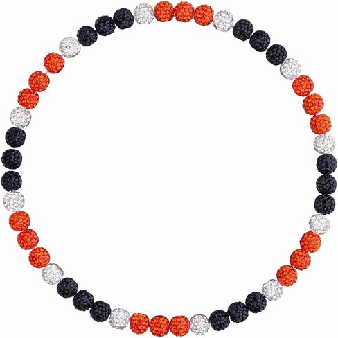 Baseball Beaded Necklace for Men, Bling Ice 16in/18in/20in Shiny Collection Baseball Chain, Glitter Rhinestone Sparky Inspired Discoball Drip Baseball Necklaces Gifts for Player Team Lovers in Saudi Arabia