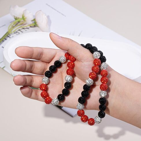 Baseball Beaded Necklace for Men, Bling Ice 16in/18in/20in Shiny Collection Baseball Chain, Glitter Rhinestone Sparky Inspired Discoball Drip Baseball Necklaces Gifts for Player Team Lovers in Saudi Arabia