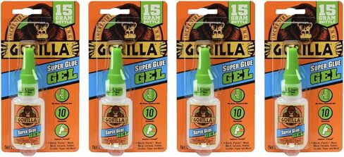 Gorilla Super Glue Gel, 15 Gram, Clear, (Pack of 6) in Saudi Arabia