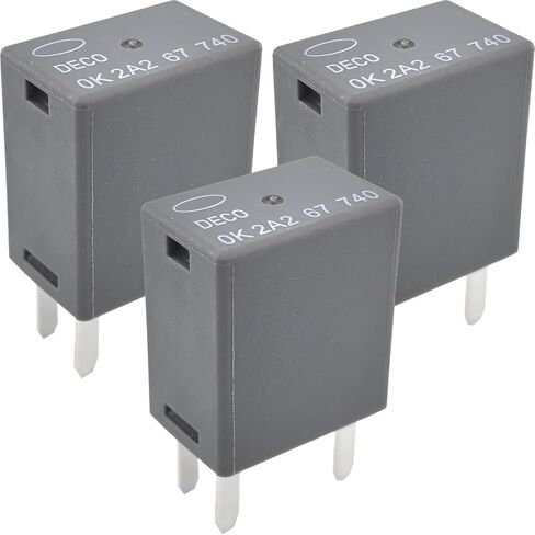 3-Pack OK2A267740 Automotive Relay – 20A 12VDC 4-Pin SPST High-Load Relay, Compatible with Kia Sorento (2015-2022), Hyundai Tucson (2016-2023) – Fixes Fuel Pump & Sensor Code P0115/P0699 in Kuwait