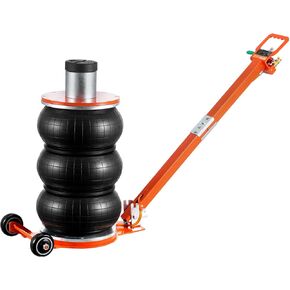 VEVOR Air Jack, 5 Ton/11000 lbs Triple Bag Air Jack, 4-10 S Lifting Pneumatic Jack with Heightened Column Lift up to 21.5"& Adjustable Handle, with Thick Rubber Pad, Fits for Car, SUV, Pickup Truck