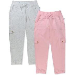 HonestBaby Kid's 2-pack سهلة التضمين العرق بانت بانت 100 ٪ من القطن العضوي ، طفل صغير ، الأولاد ، الفتيات ، للجنسين