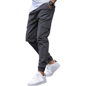 Soly Hux Boys Cargo Pants مرنة الخصر الركض غير الرسمي في الهواء الطلق مع جيب