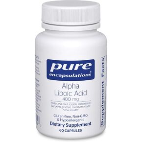 Pure Encapsulations Alpha Lipoic Acid 400 mg | ALA Supplement for Liver Support, Antioxidants, Nerve and Cardiovascular Health, Free Radicals, and Carbohydrate Support* | 60 Capsules