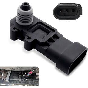 Fuel Tank Pressure Sensor, High Temperature Resistance Vapor Vent Port Tank Pressure Sensor, Replacement Number 16238399 9377680 09377680 16196060 Accessories, Suitable for Most Cars (Black)