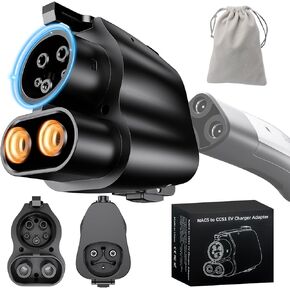 Tesla to CCS Adapter (Max 500A 1000V) Fast Charging Supercharge Up to 150 Miles in Just 15 Min, NACS to CCS Adapter for Ford, GM, Volvo etc. EVs, Compatible Tesla Charger & Tesla Supercharger Stations
