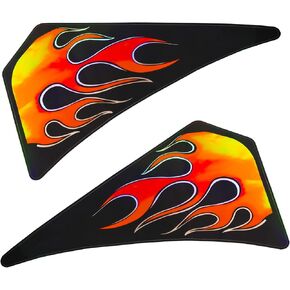 JMChstore Side Panle Flame Sticker ملصقات لشركة Motovox MBX10 Monster Mega Moto MMB80 80cc MMB105 105cc ، للدراجة Mototec 105cc Mini