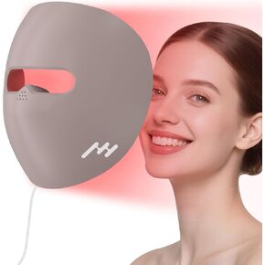 Red Light Therapy for Face, 660nm Red Light & 850nm Near-Infrared LED Face Mask Light Therapy with 240 Chips for Travelling and Home Use (Purple)