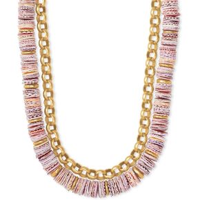 Kendra Scott Lila Vintage Gold Multi Strand Necklace in Pastel Shells