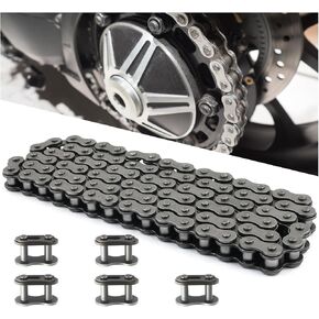 Motorcycle 420 Chain Kit with 5 420 Chain Master Link,Carbon Steel Roller Chain Fit for Replacement Mini Bike Chain,Go Kart Chain,Standard Mini Bike Parts for 50cc to 125cc ATVs