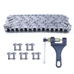 Motorcycle 428 Drive Chain 122 Links with Chain Breaker for 125cc 150cc 200cc Mini Dirt Bike Go-Karts Trail Bike Taotao Apollo Coolster Baja Kazuma Chinese ATVs 4 Wheeler Quad Heavy Duty
