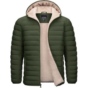 جاكيت Cotrasen Mens Puffer Sherpa مبطن بالماء مقاوم مقاومًا للكمش