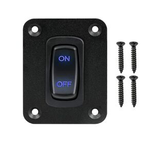 Rocker Switch Panel, 1 Gang Toggle Switch Panel 12V, Wateroproof 5Pins Boat On-Off Switch, Automotive Replacement Toggle Switches, Marine Light Switch for Marine Boats ATVs Trailers 1PCS