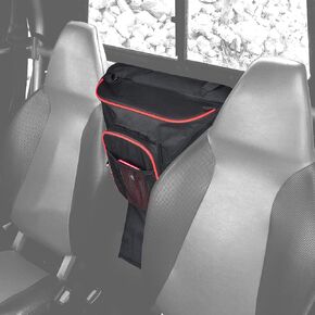RZR Storage Bag Compatible with Polaris RZR XP 1000 Turbo S 900 570 800 Universal RZR Accessories, UTV Center Seat Storage Bag with Multiple Pockets (Orange Piping)