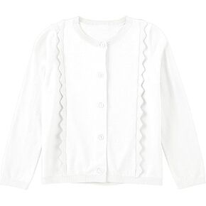 blibean Girls School Sweaters Uniforms Cardigan Kids Ruffles Tops Size 6-15 Years