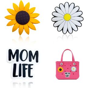 Lckaey 3pcs Rubber Beach Bag Accessories-PVC Rubber decoration-for EVA Purse Bogg Bag organizer Y056figure 03 in Saudi Arabia