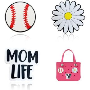Lckaey 3pcs Rubber Beach Bag Accessories-PVC Rubber decoration-for EVA Purse Bogg Bag organizer Y056figure 03