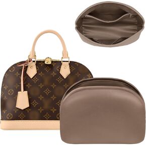 Purse Organizer Insert for LV Alma, Silk Bag Organizer Purse Organizer Insert for Alma PM BB insert organizer,Shell Tote Organizer for Women with Zipper Pocket