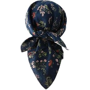 Bandanas for Women Men Headband Soft Cotton Head Scarf for Hair Wraps Multi-purpose 21" Square Floral Bandana