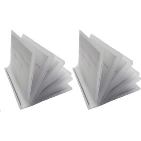 Pack of 2 Wallet Inserts Clear Plastic Vinyl Picture and Card Holder Trifold 6 Page