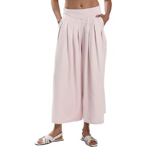 ملمس Xintianji للنساء 9/10 طول ساق عريض الساق السراويل غير الرسمية مع جيوب السحاب الجانبية in Kuwait