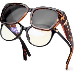 Face Shadow Polarized Sunglasses Over Glasses Women Fit Over Glasses Sunglasses Square Sunglasses UV Protection Lightweight