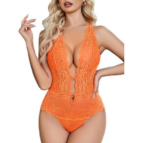 Avidlove Women Teddy Lingerie Sexy Lace Deep V Neck Bodysuit One Piece Nightie