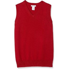 Amazon Essentials Boys and Toddlers' Uniform Cotton V-Neck Sweater Vest - Discontinued Colors