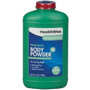 HealthWise Edgent Provess Protect Body Powder | .8 ٪ منثول | التلك الحرة | مضاد للشفاء الإغاثة | يبرد الجلد | يمتص الرطوبة | 10 أوقية (283 جم)