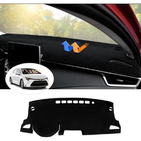 Autorder Dashboard Cover Mat for Toyota Corolla 2019-2022 2023 2024 2025 Accessories Dash Cover Flannel Dash Mat Sunshade Glare UV Rays Protector
