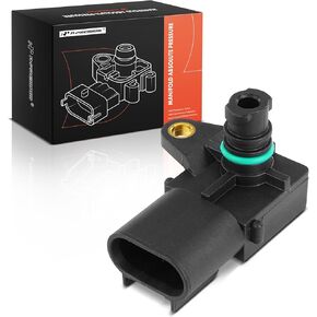 A-Premium Manifold Pressure (MAP) Sensor [3 Pins] Compatible with Jeep Grand Cherokee, Compass & Dodge Charger, Journey, Challenger, Avenger, Caliber & Chrysler 200, 300, Pacifica, Sebring & SRT Viper