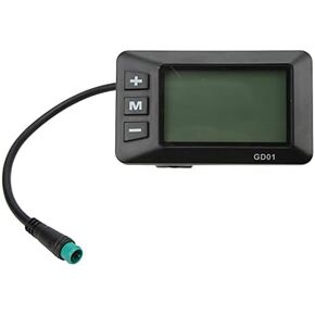 Electric Display Meter,36V 48V LCD GD01 Display 5 Pin Plug for Electric for 0.9in Diameter Handlebar