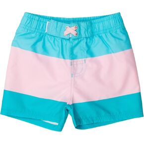 RUGGEDBUTTS Boys UPF50+ Sun Protection Striped Color Block Swim Trunks