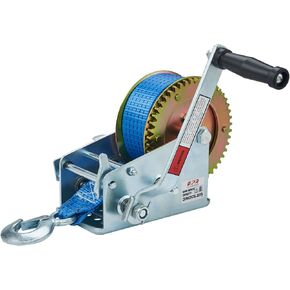 Openroad Boat Winch 3500 رطل يدوية ، مع حزام أزرق يبلغ طوله 32 قدمًا و 2 سرعتين قابلة للتبديل ، لمقطورة القوارب سحب الرافعة