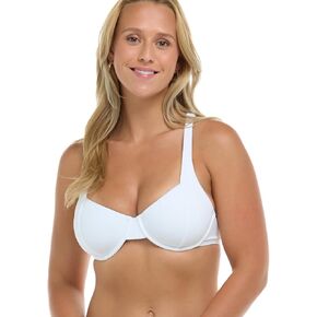 EIDON Women's Maya Soft Underwire Bikini Top with 2-Way Tie Back in D, Dd, E & F Cups