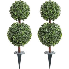 Momoplant Topiary Ball Ball Tree 27 بوصة للهواء الطلق/داخلي [2 حزمة]
