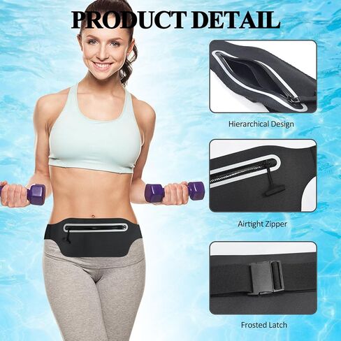 MOVOYEE Dry Bags Waterproof Fanny Pack Women for Swimming Kayaking Men Running Belt Bag Boating Beach Rafting Travel Camping Hiking Waist Pack Slim,Small Waist Bag Water Sports Phone Pouch Kids Black in Saudi Arabia