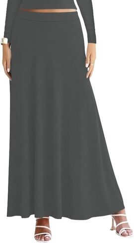 Sweet Hearts Maxi Skirts for Women- Elastic Waist Casual Comfy Flare A-Line Long Skirt XS-XL Made in USA in Saudi Arabia