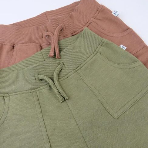 HonestBaby Kid's 2-Pack Easy Fit Cargo Sweat Pant 100% Organic Cotton Baby, Toddler, Boys, Girls, Unisex in Saudi Arabia