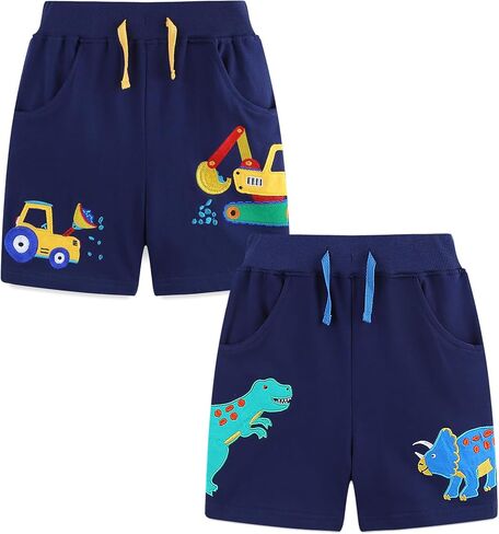 Toddler Boys Sports Shorts Cotton Casual All-Match Children's Clothing Pants 2-7T 2-Pack in Saudi Arabia