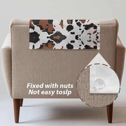 Brown Cow Recliner Headrest Cover Sofa Chair Back Cover Quick Dry Headrest Cover for Recliners Furniture Protector Covers for Office Chair Theater Seat in Kuwait