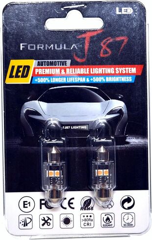 مصابيح LED 3030 SMD 31MM DE3175 DE3021 DE3022 - القبة الداخلية ، الخريطة ، الباب ، الجذع ، البضائع ، استبدال مصباح قفازات (حزمة 2) (أبيض دافئ) in Kuwait