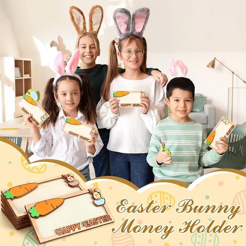 ReliThick 6 Pcs Wooden Christmas Money Holder Xmas Cash Holder Gifts Bulk Christmas Party Favors for College Students Xmas Holiday Party Favors Wood Money Decor in Saudi Arabia